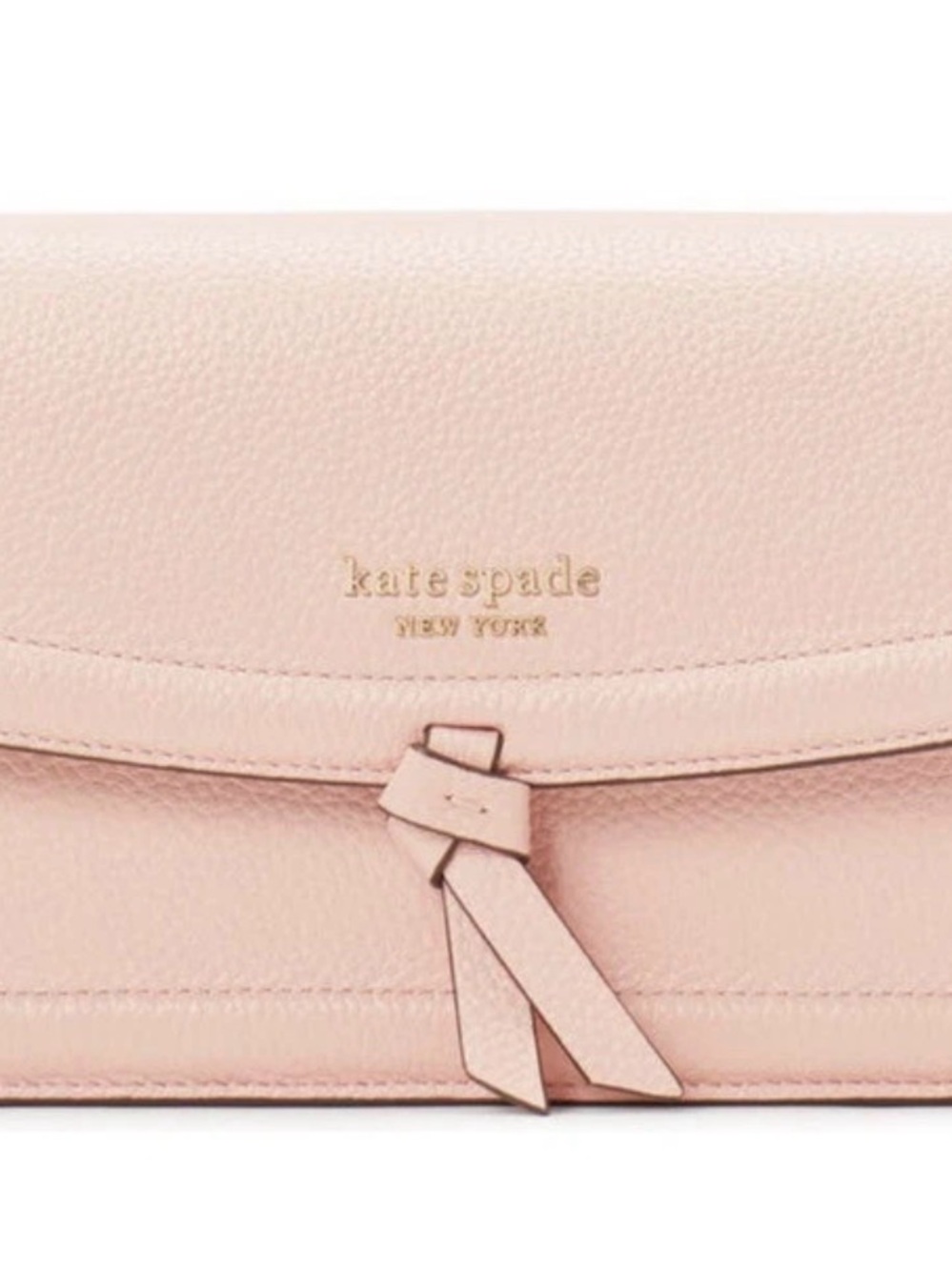kate spade Pink Pebbled Leather Crossbody with Chain Strap